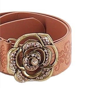 Brown Printed Flower Belt Size 5